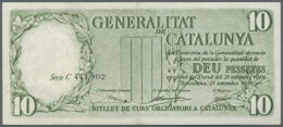 Spain / Spanien: 10 Pesetas 1936 P. S593 In Condition: XF. - Altri & Non Classificati