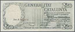 Spain / Spanien: 2,5 Pesetas 1936 P. S591a In Condition: XF. - Autres & Non Classés