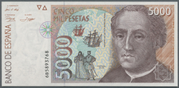 Spain / Spanien: 5000 Pesetas 1992 P. 165 In Condition: UNC. - Autres & Non Classés