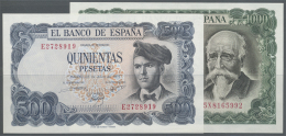 Spain / Spanien: Set Of 2 Notes Containing 500 Pesetas 1971 P. 152a (aUNC) And 1000 Pesetas 1971 P. 154 (aUNC). (2 Pcs) - Altri & Non Classificati