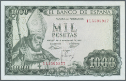 Spain / Spanien: 1000 Pesetas 1965 P. 151, With Only A Light Corner Fold At Lower Left And Light Creasing At Right Borde - Autres & Non Classés