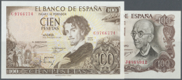 Spain / Spanien: Set Of 2 Notes Containing 100 Pesetas 1965 P. 150 And 100 Pesetas 1970 P. 153a, Both In Condition: UNC. - Altri & Non Classificati