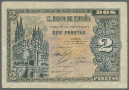 Spain / Spanien: 2 Pesetas 1937 P. 105a In Condition: VF. - Altri & Non Classificati