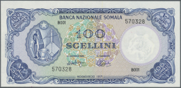 Somalia: 100 Scellini 1971 P. 16a, In Exceptional Condition With Only One Light Dint At Right And A Minor Color Dot At L - Somalia