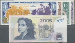 Serbia /Serbien: Set With 5 Fantasynotes Containing 1, 10, 50 And 100 Serbianka 1991/93 In Uncirculated And A Testnote O - Serbie