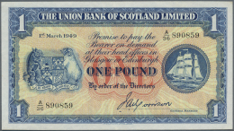 Scotland / Schottland: The Union Bank Of Scotland Limited 1 Pound 1949 P. S816a With Only A Very Light And Hard To See C - Altri & Non Classificati