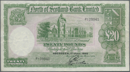 Scotland / Schottland: Noterh Of Scotland Bank Limited 20 Pounds 1949 P. S646, Several Folds And Creases In Paper, 2 Pin - Altri & Non Classificati