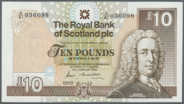 Scotland / Schottland: The Royal Bank Of Scotland Plc 10 Pounds 1989 P. 348a In Condition: UNC. - Altri & Non Classificati