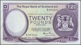 Scotland / Schottland: The Royal Bank Of Scotland PLC 20 Pounds 1982 P. 344, Light Folds In Paper But No Holes Or Tears, - Altri & Non Classificati