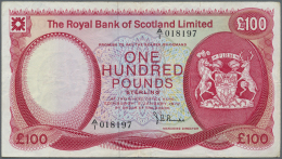 Scotland / Schottland: The Royal Bank Of Scotland 100 Pounds 1972 P. 340a, Used With Several Folds, 3 Tiny Border Tears - Altri & Non Classificati