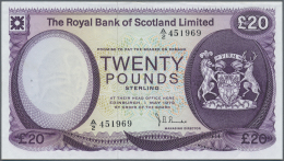 Scotland / Schottland: The Royal Bank Of Scotland 20 Pounds 1979 P. 339, Light Center Fold And Dints At Upper Border, 2 - Altri & Non Classificati