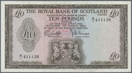 Scotland / Schottland: The Royal Bank Of Scotland 10 Pounds 1969 P. 331, Light Center Fold And Light Handling In Paper, - Autres & Non Classés