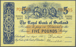 Scotland / Schottland: The Royal Bank Of Scotland 5 Pounds 1965 P. 326b In Condition: VF+. - Altri & Non Classificati