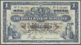 Scotland / Schottland: The Royal Bank Of Scotland 1 Pound 1938 P. 322 In Condition: F To F+. - Altri & Non Classificati