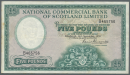Scotland / Schottland: National Commercial Bank Of Scotland Ltd. 5 Pounds 1959 P. 266 In Condition: F+. - Autres & Non Classés