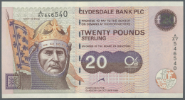 Scotland / Schottland: Clydesdale Bank Plc 20 Pounds 1999 P. 228b In Condition: AUNC. - Altri & Non Classificati