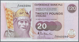 Scotland / Schottland: Clydesdale Bank PLC 20 Pounds 1992 P. 220a Crisp Original, Just At Left Border Slight Scratch Of - Altri & Non Classificati