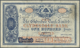 Scotland / Schottland: The Clydesdale Bank 100 Pounds 1935 P. 188, Great Rare Note, Several Folds And Creases In Paper, - Autres & Non Classés