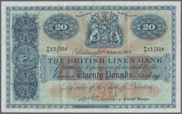 Scotland / Schottland: The British Linen Bank 20 Pounds 1962 P. 164, 3 Vertical Folds An Various Handling In Paper But N - Other & Unclassified