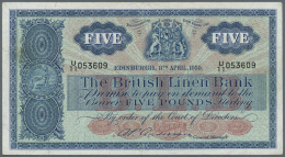 Scotland / Schottland: 5 Pounds 1959, The British Linen Bank, P. 161b, 3 Light Vertical And 1 Light Horizontal Fold, No - Other & Unclassified