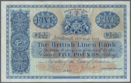 Scotland / Schottland: 5 Pounds 1931 P. 152, Several Folds In Paper But No Holes Or Tears, Still Strongness In Paper And - Altri & Non Classificati