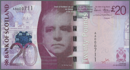 Scotland / Schottland: Bank Of Scotland Set Of 3 Notes Containing 5, 10 And 20 Pounds 2007, P. 124-126, All In Condition - Altri & Non Classificati