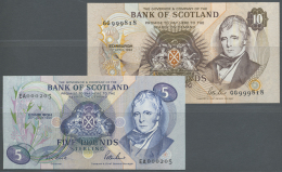 Scotland / Schottland: Pair With 5 Pounds 1990 And 10 Pounds 1994, P.116a, 117a, Both In UNC - Altri & Non Classificati