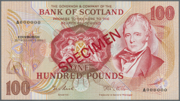 Scotland / Schottland: Bank Of Scotland 100 Pounds 1986 Specimen P. 115s In Crisp Original Condition: UNC. - Other & Unclassified