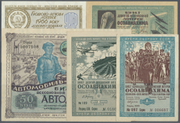 Russia / Russland: Set With 5 Lottery Tickets Soviet Union 1950's 1960's In F To UNC Condition (5 Pcs.) - Russie