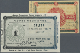 Russia / Russland: City Of Orlovsk Pair With 2 Vouchers 1 Ruble Not Dated, P.NL In About XF Condition - Russie