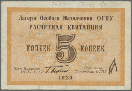 Russia / Russland: Concentration Camp OGPU Sberia 5 Kopeks 1929, Campbell 7276a In Fine Condition. Rare! - Russie