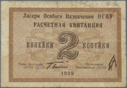 Russia / Russland: Concentration Camp OGPU Sberia 2 Kopeks 1929, Campbell 7275a In Fine Condition. Rare! - Russie