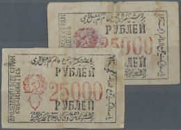 Russia / Russland: Pair Of The 25.000 Rubles AH1340 (1921) Bukhara Peoples Soviet Republic, P.S1097, Both In About VG Co - Russia