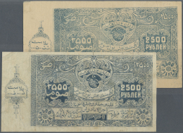 Russia / Russland: Pair Of The 2500 Rubles Bukhara Peoples Republic 1922 Second Issue, P.S1052 In About F To F+ Conditio - Russie