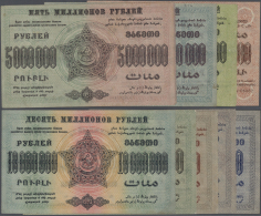 Russia / Russland: Set Of 9 Pcs Federation Of Socialist Soviet Republics Of Transcaucasia Containing 5000 Rubles 1923 P. - Russie