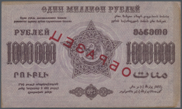 Russia / Russland: Federation Of Socialist Soviet Republic Of Transcaucasia 1.000.000 Rubles 1923 SPECIMEN P. S.620as, S - Russia