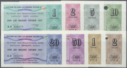 Russia / Russland: USSR Foreign Exchange Certificates 1, 2, 5, 10, 20, 50 Kopeks And 1 And 2 Rubles 1979, P.FX 146-FX153 - Russland