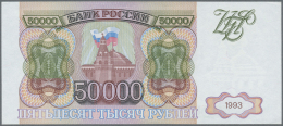 Russia / Russland: 50.000 Rubles 1993, P.260 In Excellent Condition With A Very Soft Vertical Bend And Tiny Bend At Righ - Russia
