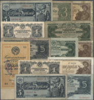 Russia / Russland: Set With 13 Banknotes Of The State Treasury Notes 1928, 1934 And 1938 Containing 1 Gold Ruble 1928, 2 - Russia