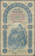 Russia / Russland: 5 Rubles 1898 With Signature Pleske & Metz, P.3a With Slightly Stained Paper, Tiny Tears And Smal - Russia