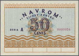 Romania / Rumänien: 50 Cents Navrom Serie A ND, P. NL., Only One Light Center Fold, Condition: XF. - Romania