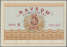 Romania / Rumänien: 5 Cents Navrom Serie A ND, P. NL., In Condition: UNC. - Romania