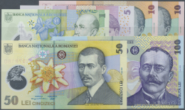 Romania / Rumänien: Set Of 6 Notes Containing 1, 5, 2x10, 50 And 100 Lei 2005/06/08 P. 117a-119a,b,120,121, All In - Romania