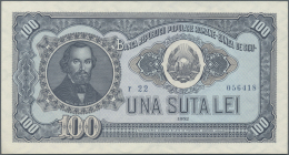 Romania / Rumänien: 100 Lei 1952 P. 90b In Condition: UNC. - Roumanie