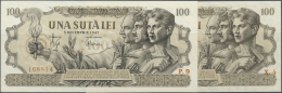 Romania / Rumänien: Set Of 2 Notes Containing 100 Lei 1947 P. 65 (UNC) And 100 Lei 1947 P. 67a (UNC), Nice Set. (2 - Romania