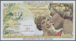 Réunion:  Institut D'Émission Des Départements D'Outre-Mer 20 Nouveaux Francs On 1000 Francs ND(196 - Riunione