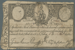 Portugal: 2400 Reis 1805 P. 17, Stronger Used, Center Hole, Worn Borders, Softness In Paper, Not Taped, Usual Condition - Portogallo