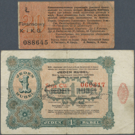 Poland / Polen: Set Of 2 Notes   Komitet  GieÅ‚dowy  Åódzski Containing 20 Kopeks And 1 Ruble 1915 K.19.48.1, 7, - Pologne