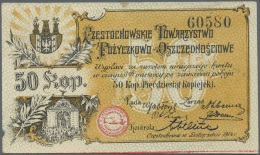 Poland / Polen: 50 Kopeks 1914   CzÄ™stochowskie  Towarzistwo  PoÅºyczkowo  OszczednoÅ›ciowe K.19.19.10 In Condition: XF - Pologne