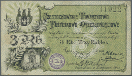 Poland / Polen: 3 Rubles Kopeks 1914   CzÄ™stochowskie  Towarzistwo  PoÅºyczkowo  OszczednoÅ›ciowe K.19.19.12 In Conditi - Pologne